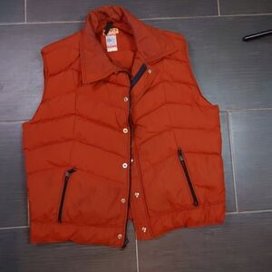 Men's Orange Puffer Vest